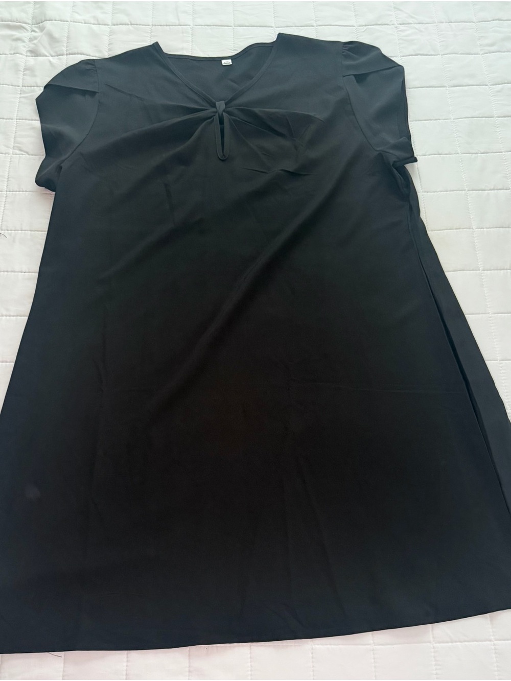 Black Women’s Tie-Front Cap Sleeve Top